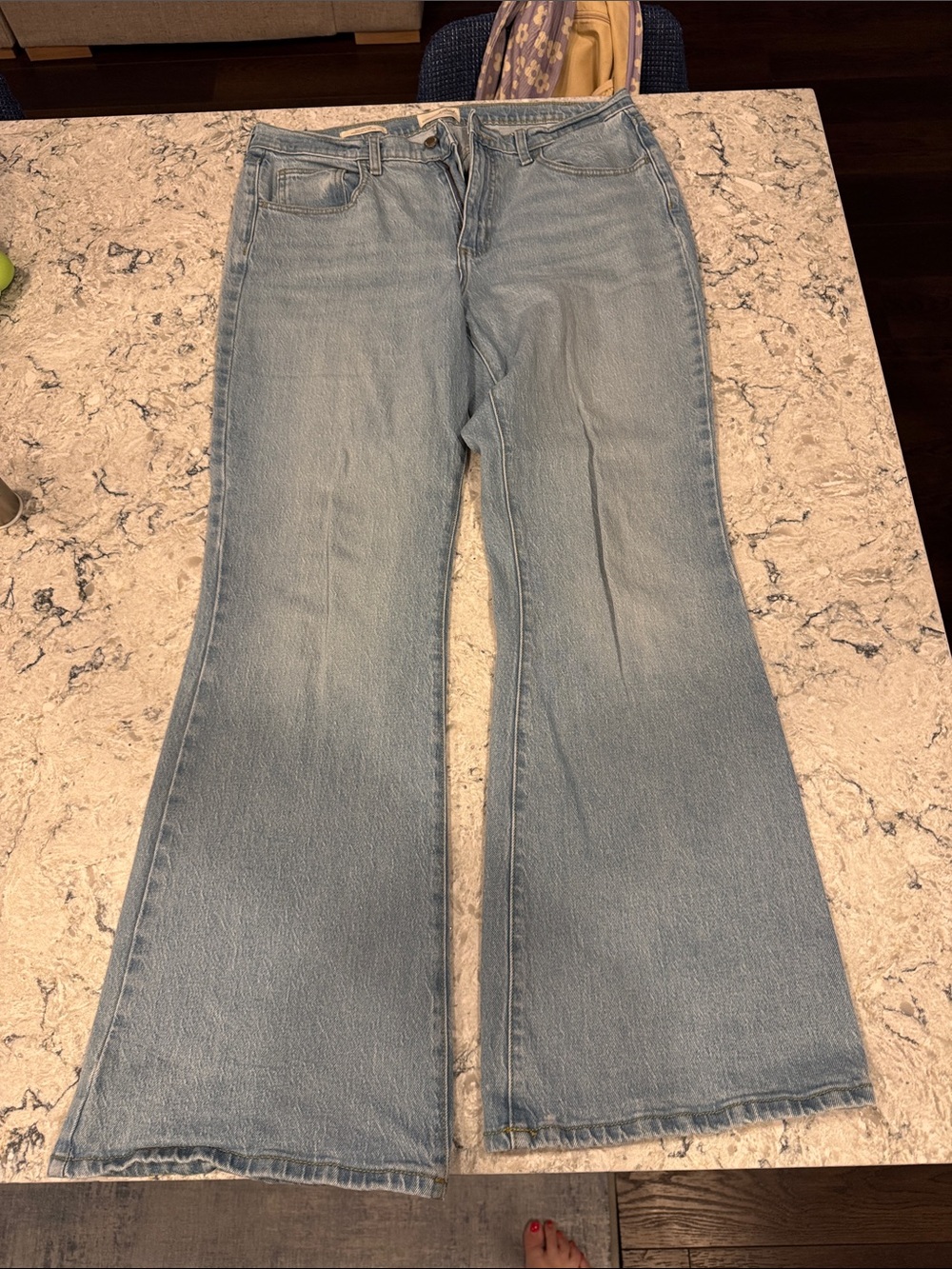 Universal Thread Light Blue Flare Jeans - High Rise Wide Leg